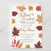 Invitation Fall Nature Leaves Baby Shower (Devant)