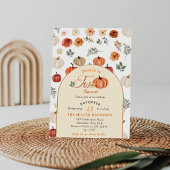 Invitation Fall Rustic Two Sweet BIrthay Party