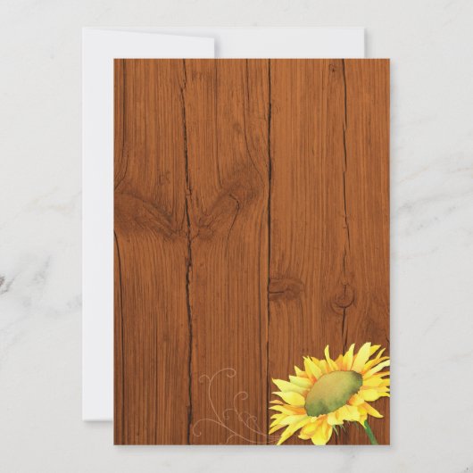 Invitation Fall Sunflower 60e anniversaire (Dos)