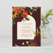 Invitation Fall Sunset Dark Moody Romantic Bridal Shower (Debout devant)