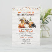 Invitation Fall Touchdown c'est une couche Baby shower Beer W (Debout devant)
