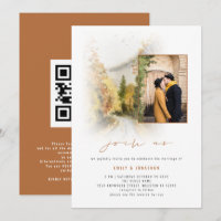 Fall Trees Photo QR Rejoignez-nous Mariage en terr