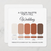 Invitation Fall Wedding Color Palette 2026 Card (Devant / Derrière)