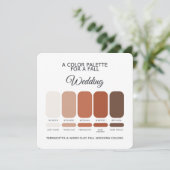 Invitation Fall Wedding Color Palette 2026 Card (Debout devant)