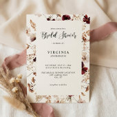 Invitation Fall Wildflowers Floral Wedding