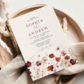 Invitation Fall Wildflowers Wedding 