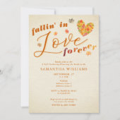 Invitation Fallin' dans Love Forever Rustic Fall Fête des mar (Devant)