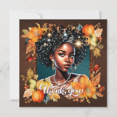 Invitation Fallin' for Fall Gorgeous Girl Gratitude Card (Devant)