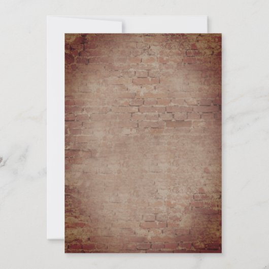 Invitation Falling Feuille Brick String Lights Mariage d'auto (Dos)