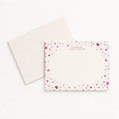 Invitation Falling Hearts Stationery Note Card