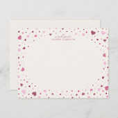 Invitation Falling Hearts Stationery Note Card (Devant / Derrière)