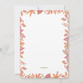 Invitation Falling Leaves Frame Photo Birth Announcement  (Dos)