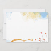 Invitation Falling Melody Poetic Aquarelle Mariage Floral (Dos)