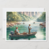 Invitation Famille amis Pêche fête d'anniversaire (Dos)