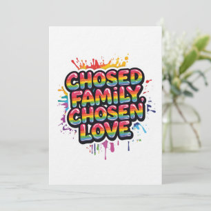 Invitation Famille Choisi Amour Choisi – LGBTQ+ Fierté Arc-en