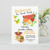 Invitation Famille d'amis d'été Anniversaire Barbecue (Debout devant)