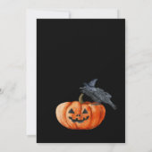 Invitation Famille de couleur d'eau mignonne fêtée d'Hallowee (Dos)