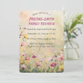 Invitation Famille de Fleurs Sauvages Éditable Réunion de Fam (Debout devant)
