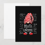 Invitation Famille de Gnome Mathématique Soirée de Groupe de (Devant / Derrière)