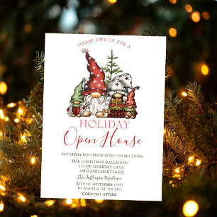 Invitation Famille de gnomes mignons aquarelle pour une maiso