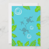 Invitation Famille de grenouilles de premier anniversaire dan (Dos)