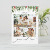 Invitation Famille de Noël 3collage Photo Frame Holiday Card (Debout devant)