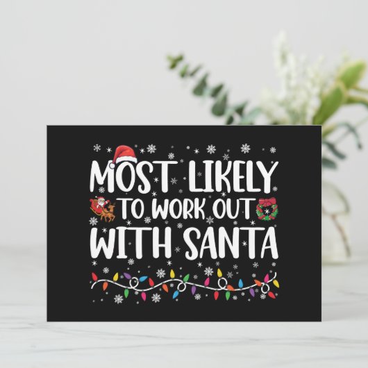 Invitation Famille de Noël la plus susceptible de faire de l' (Debout devant)