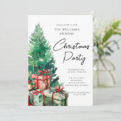 Invitation Famille de Noël moderne et élégant (Debout devant)