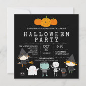 Invitation Famille de plaisir mignon moderne Fête d'Halloween (Devant)