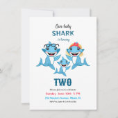 Invitation Famille de requins (Devant)