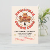 Invitation Famille d'équipage de cookies de Noël (Debout devant)