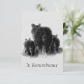 Invitation Famille d'ours d'ours d'animal Memorial personnali (Debout devant)