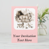 Invitation Famille du Lynx roux (Debout devant)