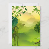 Invitation famille enfants mignons garçons T trois 3 rex 3e a (Dos)