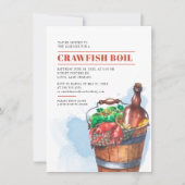 Invitation Famille Été Crawfish Seafood Boisson Party (Devant)