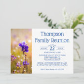 Invitation Famille Fleurs sauvages bleus (Debout devant)