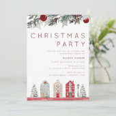 Invitation Famille moderne ou bureau fête de Noël (Debout devant)