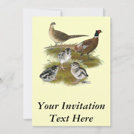 Invitation Famille Pheasant Ringneck (Devant)