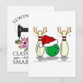 Invitation famille qui fait correspondre noël bowling père no (Devant / Derrière)