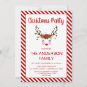 Invitation Famille Reindeer - Fête de Noël d'entreprise (Dos)