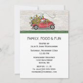 Invitation Famille Retrouvailles Vintage Fleurs de soleil de  (Dos)