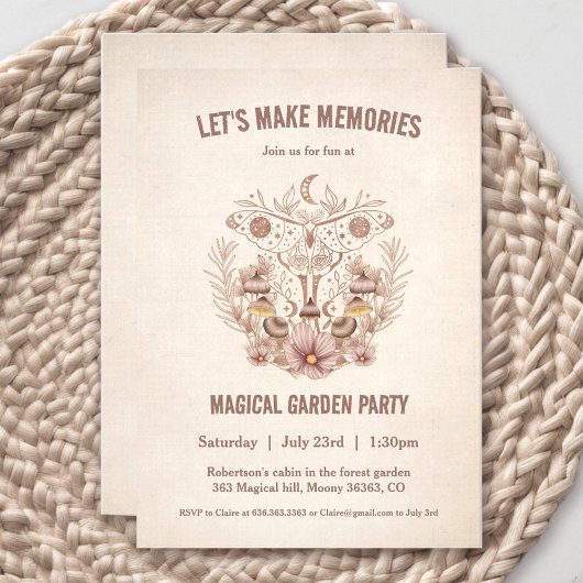 Invitation Famille Réunion Anniversaire Magique Céleste