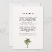 Invitation Famille Réunion aquarelle Palm Tree Beach Party (Dos)