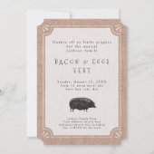 Invitation Famille Réunion Brunch Rustique Ferme Vintage Coch (Dos)