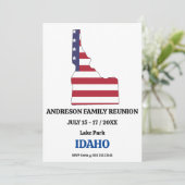 Invitation Famille Réunion 🎉 IDAHO State Map USA Drapeau (Debout devant)