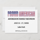 Invitation Famille Réunion 🎉 IDAHO State Map USA Drapeau (Dos)