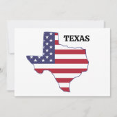 Invitation Famille Réunion 🎉 Texas State Map USA Drapeau (Devant)