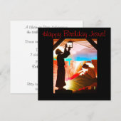 Invitation Famille sainte - joyeux anniversaire Jésus (Devant / Derrière)