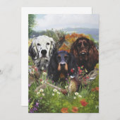 Invitation Famille Setters (Devant / Derrière)