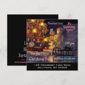 Invitation Famille Snowman Belle fête de Noël (Devant / Derrière)